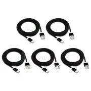 5X USB Type C 10FT Nylon Braided Charger Data Cable Cord for Android Cell Phone