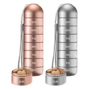 Aluminum Pill Box Stackable Aluminum Alloy Travel Pill Case Waterproof sensible