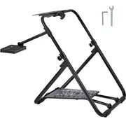 Foldable Racing Steering Wheel Stand, Height Adjustable Universal Base Compatible with Logitech & Thrustmaster Racing Wheel and Pedal, Heavy-duty Frame Standard GT/Formula Seating
