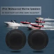 Herdio 2x 4" 160W Waterproof Marine Ceiling Flush Wall Mount Speakers for Boat