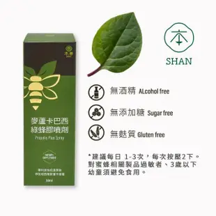 【本善SHAN】麥蘆卡巴西綠蜂膠噴劑30mlX2罐(淨化蜂膠提升防護)