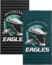 NORTHWEST NFL Philadelphia Eagles 2-Pack Beach Towel Set, 30" x 60" Each, Standard, Team Colors