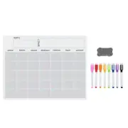 1X(A3 Magnetic Whiteboard Dry Erase Calendar Set Whiteboard Weekly Planner6559