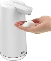 Frohsun Automatic Soap Dispenser, IPX7 350ml Magnetic Charging Rechargeable Touchless Soap Dispenser with 2 Adjustable Foam Volume, Hand Motion Soap Dispenser for Kitchen Bathroom Hotel (White)