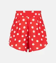 [Adriana Degreas] Adriana Degreas High-rise wide-leg shorts AU 14 red