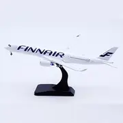 Pre-Built Model Aircraft 16CM for Finnair A350-900XWB OH-LWS Flaps Miniature Aircraft 1:400 Scale Metal Airplane Model with Base Miniature Airplane Model