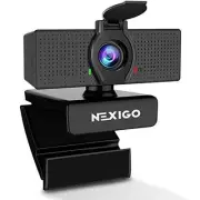 N60 1080P Web Camera, HD Webcam with Microphone & Privacy Cover, USB Computer