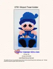 Wizard Treat Holder- Plastic Canvas Pattern or Kit