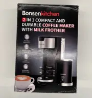 Bonsen Kitchen CM8002 2 in 1 Compact And Durable Coffee Maker With Milk Frother
