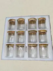 8oz Glass Spice Jars Set With Bamboo Lids