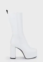 [Lamoda] Wide Fit White Going Under Platform Boots