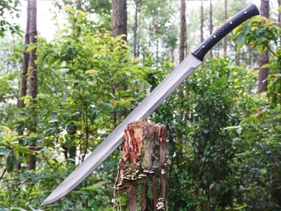 Custom Handmade Carbon Steel Blade Viking Machete Sword |Hunting Sword Camping