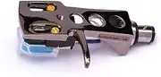 Titanium plated Headshell, mount with cartridge and stylus, needle for Technics SL D1, SL D1K, SL D2, SL D202, SL D205, SL D2K, SL D3, SL D303, SL D33, SL D3K, SL D5, MADE IN ENGLAND