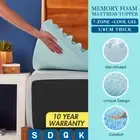 7-Zone Mattress Topper Memory Foam Gel Cooling 5/8cm Single Double Queen King AU