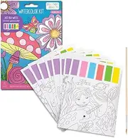 Stephen Joseph Water Coloring Book for Kids, Watercolor Paint Kit, 17 Piece Kit, Ages 3+, Craft and Arts, Watercolor Painting Activity, Fairytale Friends