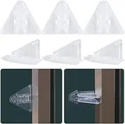 Viaky 6 Packs Transparent Sliding Door Locks, for Baby Safety, Child Proof Window Lock Strong 3m Adhesive Safety Latch for Sliding Closet/Shower/Patio/Window/Wardrobe