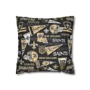 New Orleans Saints Spun Polyester Square Pillowcase