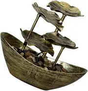 HOLIDYOYO Water Features Outdoor Leaf Fountain Desktop Fountain Led Lights Zen Decor for Living Space