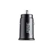 3sixT 30W Dual USB-C/USB-A Car Charger Adapter For iPhone/Samsung Phones Black