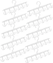 CHILDWEET 10pcs Rotating 12 Hook Coat Hanger Heavy Duty Hanging Drying Rack for Closet Over The Door Hooks Belt Hangers