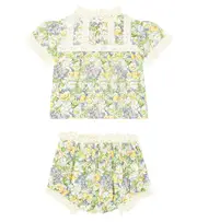 [The New Society] The New Society Baby Beverly linen top and bloomers set M 18 multicoloured