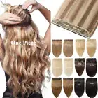 100g Thick One Piece 100% Remy Clip In Human Hair Extension 3/4Full Head Weft US