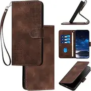 Compatible with Google Pixel 6 5G Phone Cover,Compatible with Google Pixel 6 5G Card Slots Kickstand Flip Magnetic Closure Wallet Phone Case Brown