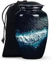 Iceberg Memorial Urn for Adult Male & Female - Cremation Urn for Adult Ashes Women & Men - Holds Upto 200 Cubic Inches - Large Funeral Decorative Urn (Size - 10 Inch)