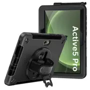 Armor-X (RIN-Series ) Ultra 3 Layers Shockproof Tablet Case for Samsung Galaxy Active5 Pro 10.1" (SM-X350 / SM-X356 ) with Hand Strap [RIN-SS-X350-SX]