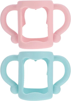 Kisangel 2Pcs Baby Bottle Handle Silicone Silicone Transitional Sippy Cup Han...