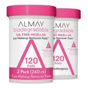 Almay Biodegradable Makeup Remover Pads, Micellar Gentle, Hypoallergenic, Fragra
