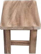 LIFKICH Solid Wood Stool Small Wooden Step Stool for Shoe Changing Versatile Foot Stool for Adults Retro Design Compact and Comfortable for Living Room Entryway
