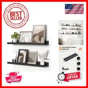 Picture Ledge Shelf, Floating Shelves Set of 2, 24 Inches Picture Shelf for W...