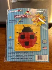 2002 Dimensions Learn a Craft for Kids Needlepoint Kit Ladybug New in Package