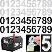 Proxima Direct Reflective Mailbox Numbers - 40 Pcs Waterproof Vinyl Stickers, 3 Inch Self-Adhesive Numbers for Mailbox, Door, Garbage Bins, Address Number