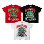 ANGELS X-MAS 男/女黑/白/紅圓領 T 恤 - 正品 HIGHCLUB 品牌