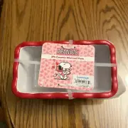 NEW Valentines Day Snoopy Peanuts Mini Loaf Pans 2 PK Ceramic
