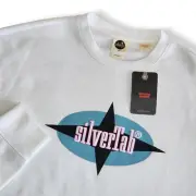 Levi’s Silvertab Mens M Pullover Sweatshirt Puff paint Logo Soft Warm