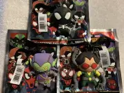 Marvel Figural Collectors Bag Clip Spider-Man Doc Ock Green Goblin & Black Suit