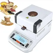 Digital Halogen Moisture Analyzer, Lab Precision 120g LCD Grain & Powder Tester, 40-160℃ Temperature Control, 0-99 Min Timer, for Plants/Grains/Chemicals 610A/0.005g