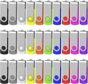 128MB Bulk Flash Drive 50Pack, USB 2.0 Swivel Thumb Drives Bulk Pendrive Memory