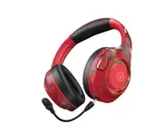 E23 Red Bluetooth Gaming Headset Wireless Head-mounted Luminous Earphone Noise Reduction Headset for Phone IPad PC Laptop