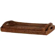 [Florabelle Living] Paume Rattan Rectangle Tray Set 2 Antique Brown