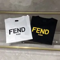 在飛比找蝦皮購物優惠-WW41·FENDI短袖歐美潮t恤男生寬鬆百搭半截袖高檔衣服