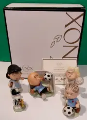 LENOX PEANUTS SOCCER Team Charlie Brown Snoopy Lucy Linus Sally NEW in BOX w/COA