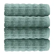 100% Cotton 4 Piece Morrison Face Washer Set Soft and Durable Sage