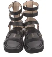 Stuart Weitzman Gala Lift Leather Sandal GLADIATOR BLACK PLATFORM 6 (PA4)500$