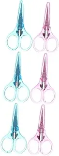 jojofuny 3sets 2pcs Sewing Scissors with Protective Cover Lightweight Metal Craft Scissors for DIY Scrapbooking Art Home Use Comfortable Ergonomic Design Resistant 2pcs*3