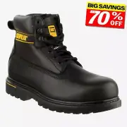 Caterpillar Holton Safety Boot Mens Premium Leather Workwear Safety Boots