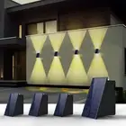 Solar Wall Lights Outdoor, Up and Down Solar Fence Lights Waterproof, IP65 So...